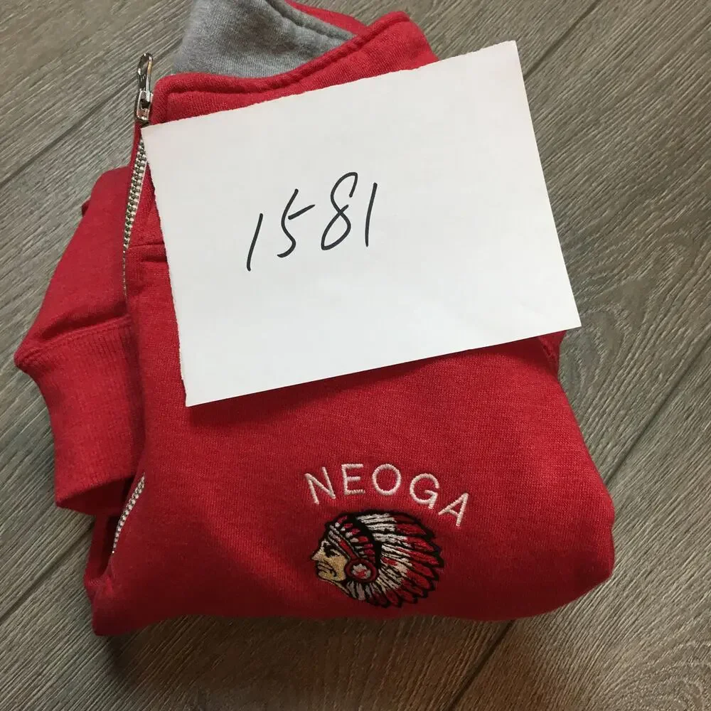 Neoga 1/4 Zip Up Sweatshirt Red Long Sleeve Sizes XL